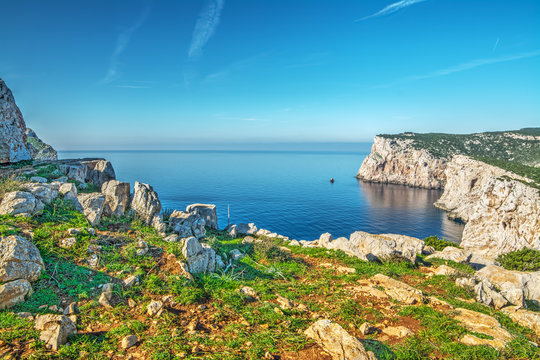 rocks and sea in Capo Caccia