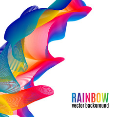 Rainbow  Lines vector background