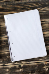 Notepad, notebook on wooden desk