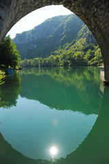 Fototapeta na wymiar Bridge on Drina river in Visegrad