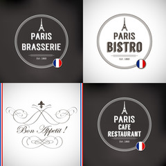 Set of Paris Badges