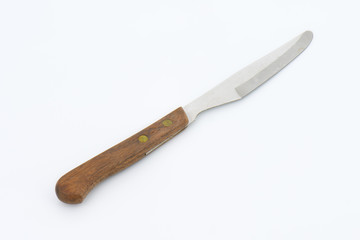 Wooden-handled table knife