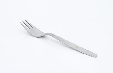old aluminum fork