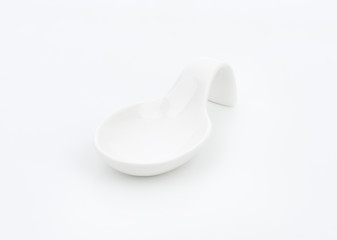 white porcelain spoon