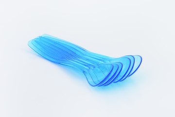turquoise plastic spoons