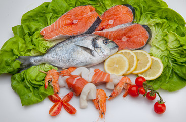 Food cousine fish composition, ingredient for eating