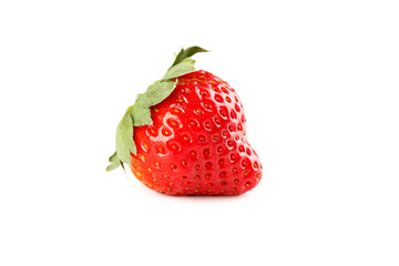 Strawberry isolated on a white, close up