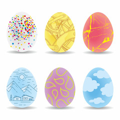 Set of color Easter eggs