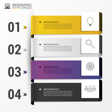 Colorful banners. Infographic design template. Vector