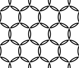 Fototapeta premium Vector modern seamless geometry pattern, black and white abstract geometric background, pillow print, monochrome retro texture, hipster fashion design