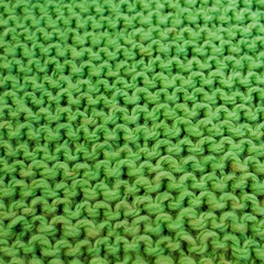 green knitted wool