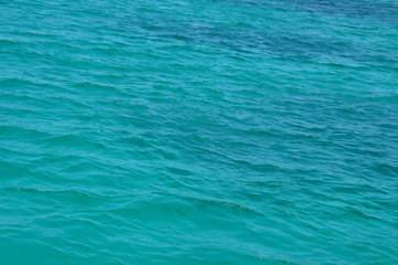The turquoise color of the Atlantic ocean, Dominican Republic