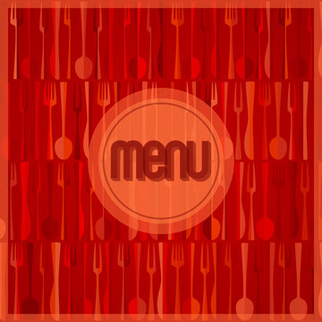 Abstract red modern restaurant or cafe menu card