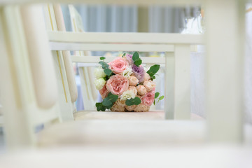 beautiful wedding bouquet from roses