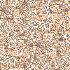 Ornamental indian pattern. Vector seamless texture for textile design