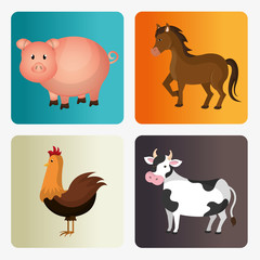 Fototapeta premium animal farm design 