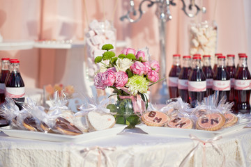 Dessert table for a wedding party