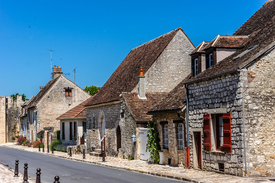 Old stone house in city Provins. France.