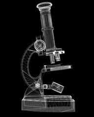 Scientific microscope. medicine