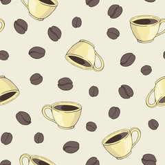 seamless vector  coffee pattern