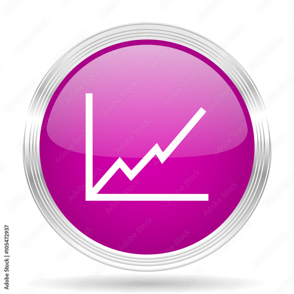Poster chart pink modern web design glossy circle icon