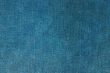 Background from a natural old blue fabric