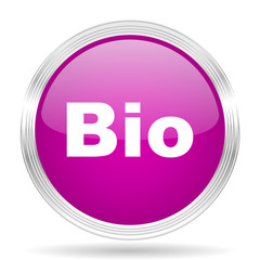 bio pink modern web design glossy circle icon