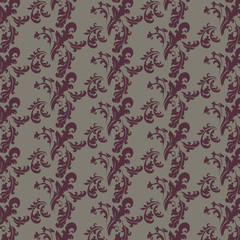 Classic style floral ornament pattern. Vector