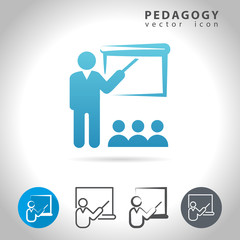 pedagogy icon set