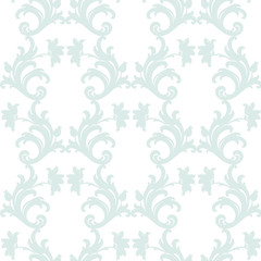 Damask luxury ornament leaf pattern. Vector