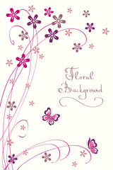 Cute Floral Background. Modern Vector Card for different Events