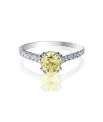 yellow diamond colored engagement ring topaz citrine