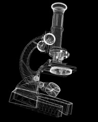 Scientific microscope. medicine