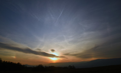 Sunset on Strizak hill