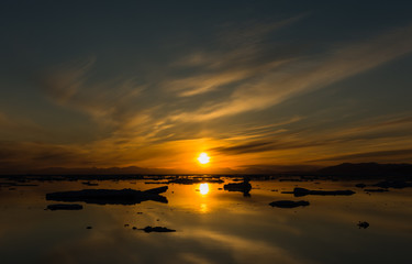 Sunset over Myggbukta, King Christian X Land, East Greenland © tobiasbrehm