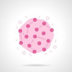 Rubella virus flat color design vector icon