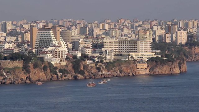 Antalya city view, 4 October 2014 Antalya - TURKEY / Falez