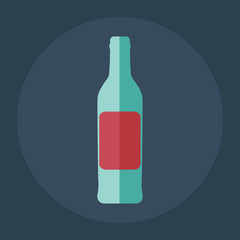 Flat modern design with shadow icons beverage