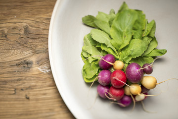 Bunch of Colourful Radishes