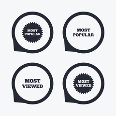 Most popular star icon. Most viewed symbol.
