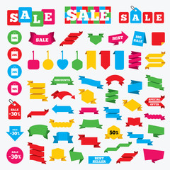 Fototapeta premium Sale bag tag icons. Discount symbols.