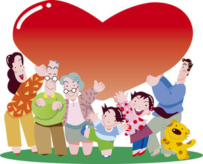 ハートの愛の家族