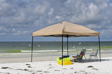Portable Beach Shelter and Chairs