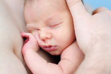 Portrait of newborn baby