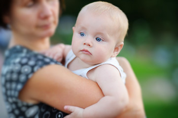 Woman and her little grandson