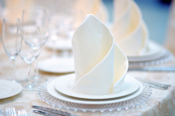 Table set for event reception