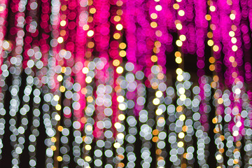 Bokeh background night view of light bulb