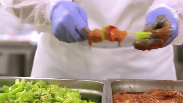 Chef is preparing - making sisha skewers