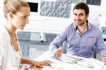 Business people in modern office