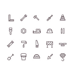 construction icon set vector.line icons.